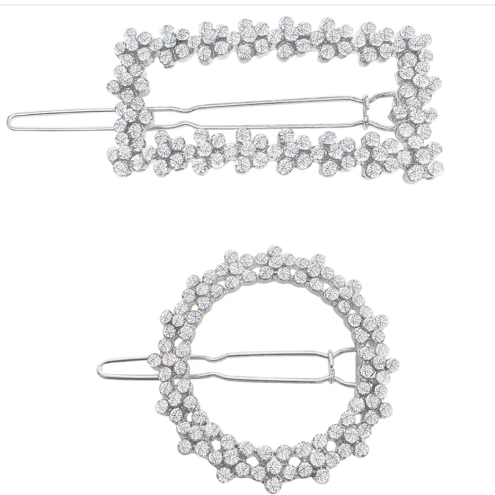 NWT Summer & Rose 2 pack crystal hair clips